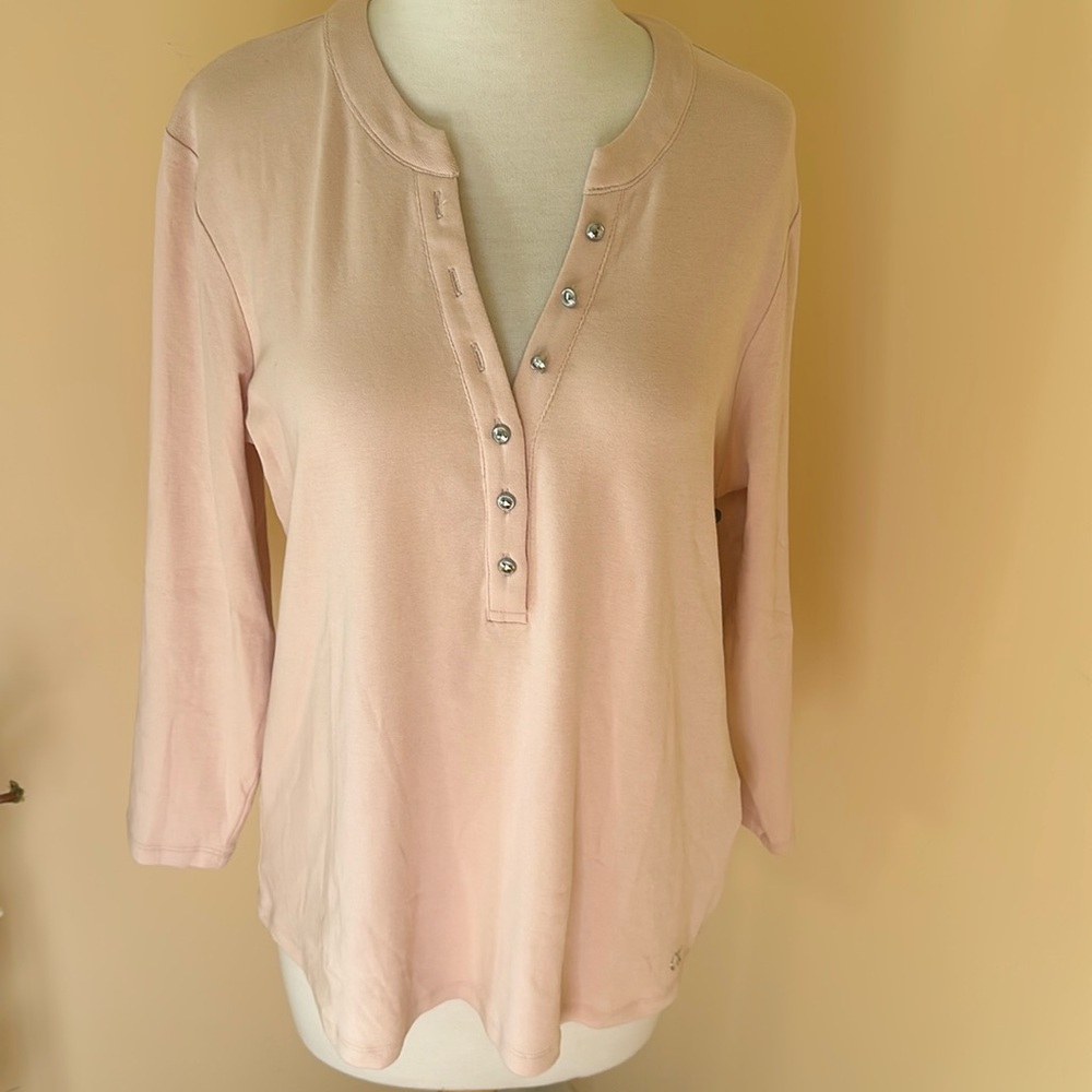 Calvin Klein blush blouse. New.